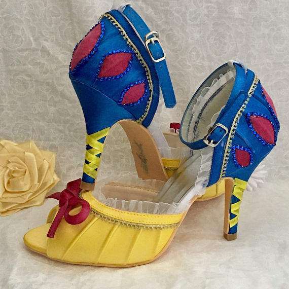 迪士尼公主手工高跟鞋 白雪公主款的夢幻魅力